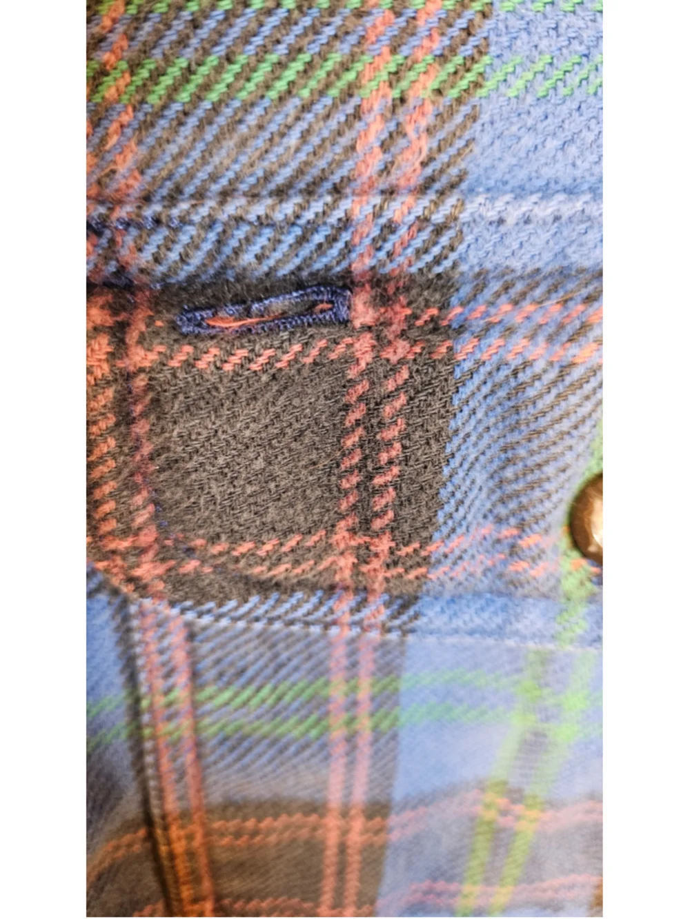 Vintage 90s Banana Republic Flannel Shirt L Made Portugal Blue Plaid Cotton
